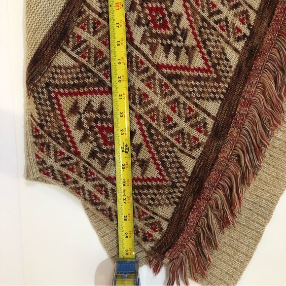 Lucky Brand Women’s Aztec Knit Open Front Long Sleeve Boho Cardigan Size Medium - Picture 8 of 9